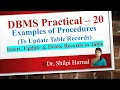 DBMS Practical - 20 Insert Update Delete Records in Table with Procedures
