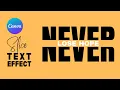 Canva Tutorial Slice Text Effect create a cool slice text effect in Canva
