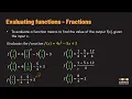 Fractions - Evaluating Functions