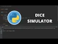 How To Make Dice Simulator Using Python Beginner Python Project