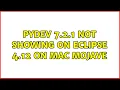 Pydev 7 2 1 not showing on Eclipse 4 12 on Mac Mojave