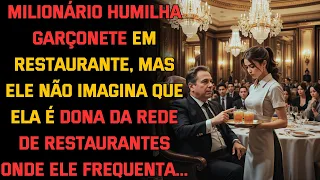 Milionário Humilha Garçonete em Restaurante, Mas Não Imagina Que Ela Herdou a...