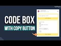 How to Add Code box with copy button In Blogger And WordPress