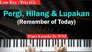 Pergi Hilang dan Lupakan Piano Karaoke Low Key Pria