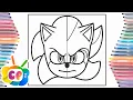Sonic Shadow in one face coloring coloring pages Cartoon - On On NCS Release