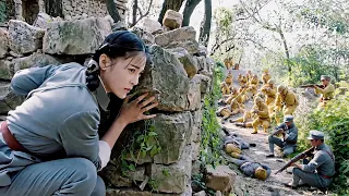 女學生落單被日軍盯上，八路戰士經過埋伏草叢，瘋狂伏殺日軍1000人！🔥抗日 mma _ kungfu