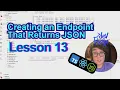 Lesson 13 Creating an Endpoint That Returns JSON TypeScript Node js React
