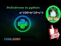 In Python Program to check a Number is Palindrome or Not Tutorial in Hindi