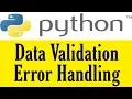 12 Data Validation And Error Handling Python Free Course