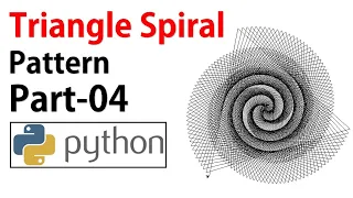 Triangle Spiral Pattern using Turtle Graphic in Python - Part 04