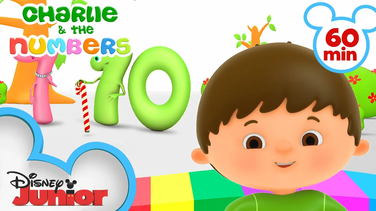 Charlie Meets his Numbers Friends for Fun | Kids Songs and Nursery Rhymes | @disneyjunior  ​