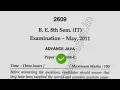 2011 Mdu BTech CSE 8th Sem Advance Java Question Paper