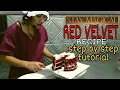 RED VELVET  RECIPE TUTORIAL / STEP BY STEP , REAL TIME .  NO FAST FORWARD