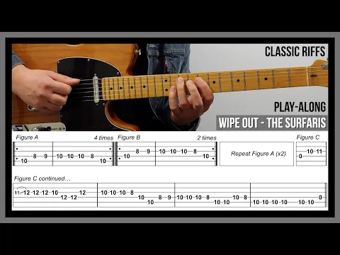 Download MP3 Wipe Out (TAB) - Classic Guitar Riffs - The Surfaris