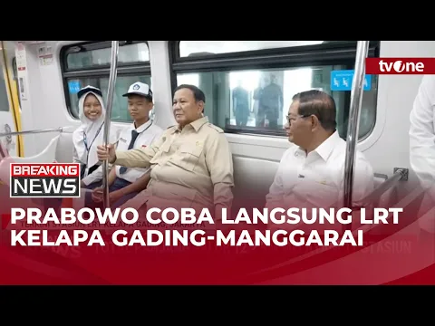 Presiden Prabowo dan Pramono Jajal LRT Kelapa Gading-Manggarai