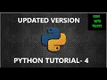 Python Tutorial - 4 operators in python for absolute beginners updated version