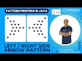 Pattern Printing in JAVA Session 09 Left Right Side Arrow Pattern Printing 2 Prasad Sir