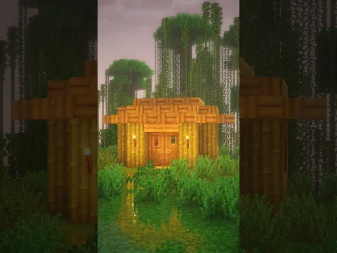 Minecraft Cozy Bamboo House....🤔 (Payphone) #minecraft #shorts