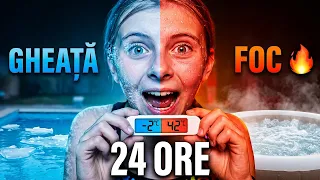 ⏰ 24 ORE avem PISCINA RECE 🧊 vs JACUZZI FIERBINTE 🔥