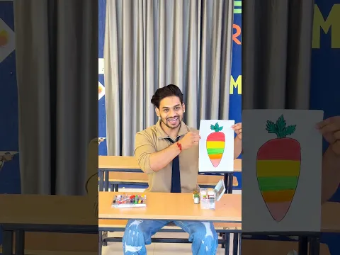 Gajar painting challenge🥕🥕😱|| school life || #shorts #shortvideo #magic #school #schoollife #fyp