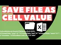 Excel VBA Macro Save File As Based on Cell Value Step-by-Step Tutorial