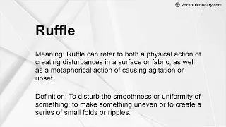 Ruffle Meaning