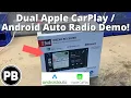 Dual CarPlay Android Auto Radio Unboxing and Demo DCPA701