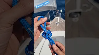 how to tie a diamond knot🌊⛵️⚓️ #knots #tutorial #sailing #shorts