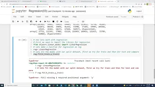 Machine Learning Linear Regression using python jupyter NoteBook