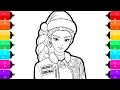Coloring Rumi Huntrix KPop Demon Hunters Christmas Coloring Pages