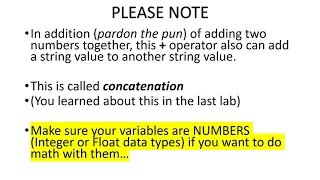 Python Lesson 3 Arithmetic Operators