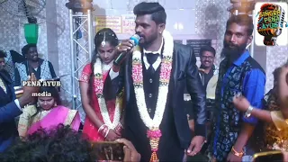 gana vinoth marriage stage performance by playback singer gana vinoth 19 10 2020 