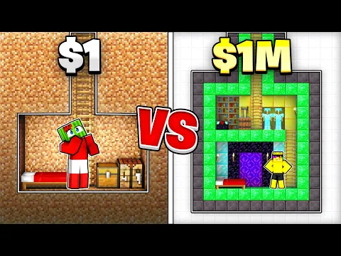 Download MP3 $1 VS $1,000,000 SECRET BASE In Minecraft!