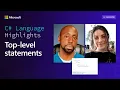 C Language Highlights Top-level statements