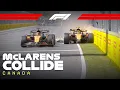 Download Lagu McLarens Collide! Lando Norris and Oscar Piastri Come Together | 2025 Canadian Grand Prix