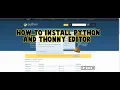 How To Install Python and Thonny Editor