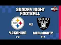 Sunday Night Football BOFL Season 5 Week 8 Steelers Y2Kanine vs Raiders Mealmighty