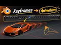 Blender KEYFRAMES Tutorial short cut KEYS in description Learn Animation for Beginners