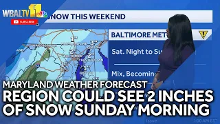 Maryland weather forecast Temps remain cold Friday snow moves in over weekend