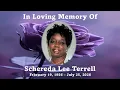 Schereda Lee Terrell - Memorial Service