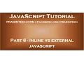 Inline vs external javascript