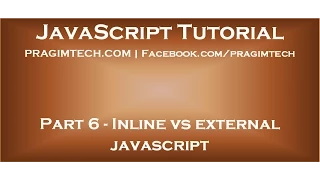 Inline vs external javascript