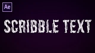 After Effects Animated Hand Drawn Scribble Text Effect Tutorial How to