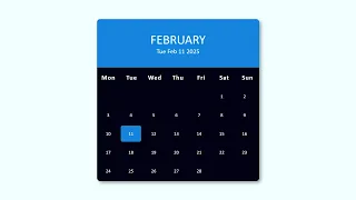 How To Create A CALENDAR MONTH Using HTML CSS JavaScript Adel Gabr