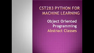 Abstract Classes Python for Machine Learning - Object Oriented Programming