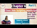 JavaScript Data types Variable Operator Chapter 6 Plus two Computer science Computer application