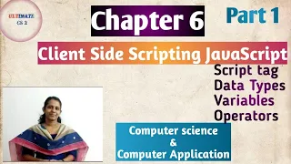 JavaScript Data types Variable Operator Chapter 6 Plus two Computer science Computer application