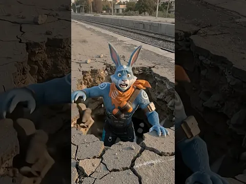 الارض بتنشق وتبلع الارنب😱