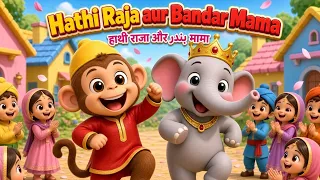 🐒 Bandar Mama Aur Hathi Raja 🐘 | Funny Kids Cartoon | Hindi Rhymes #Shorts