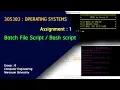 Assignment 1 Batch and Shell script
